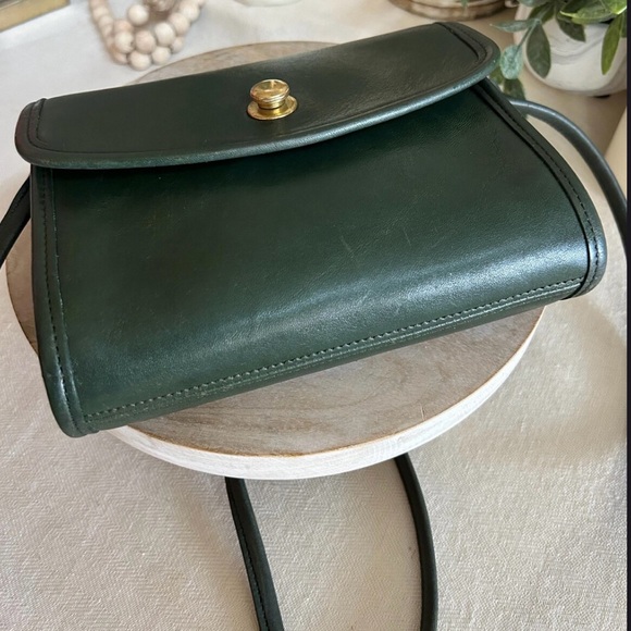 Vintage Coach Green Christie Chrystie Crossbody Bag 9892 Genuine Leather RARE - Picture 10 of 10